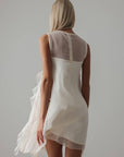 Vestido corto transparente en capas