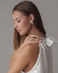 Mini-robe col licou ornée de sequins