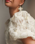 Vestido corto con textura Fleur