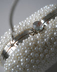 Bolso corazón de perlas