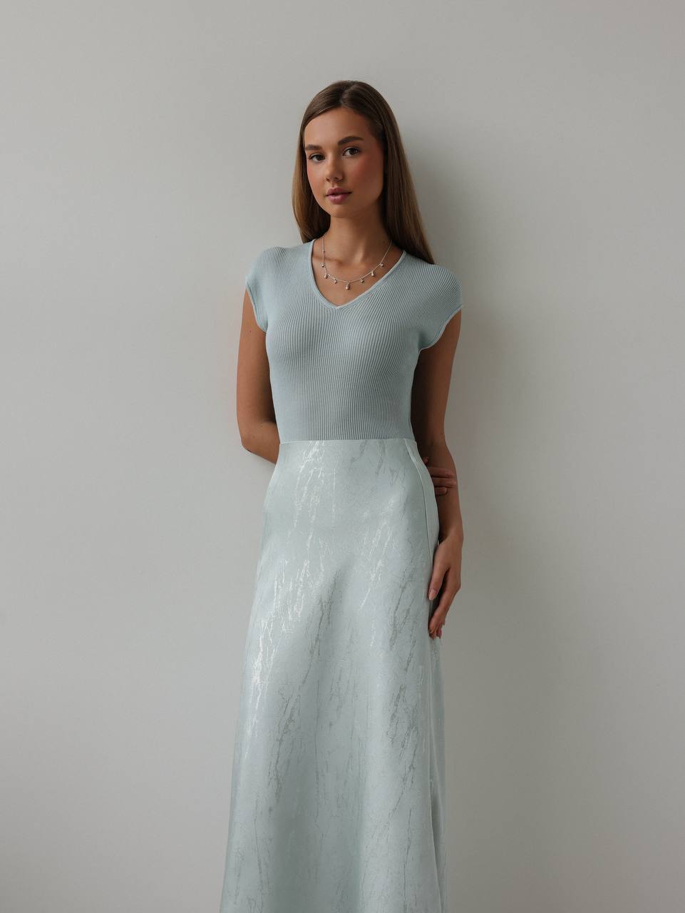 Marble Satin Skirt