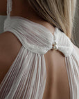 Halter Neck White Bodycon Mini Dress.