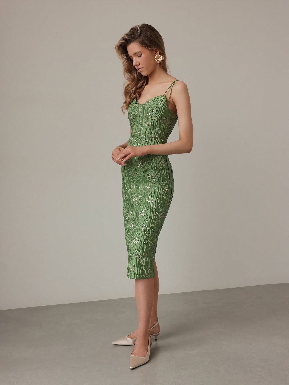 Robe midi Emerald Glow