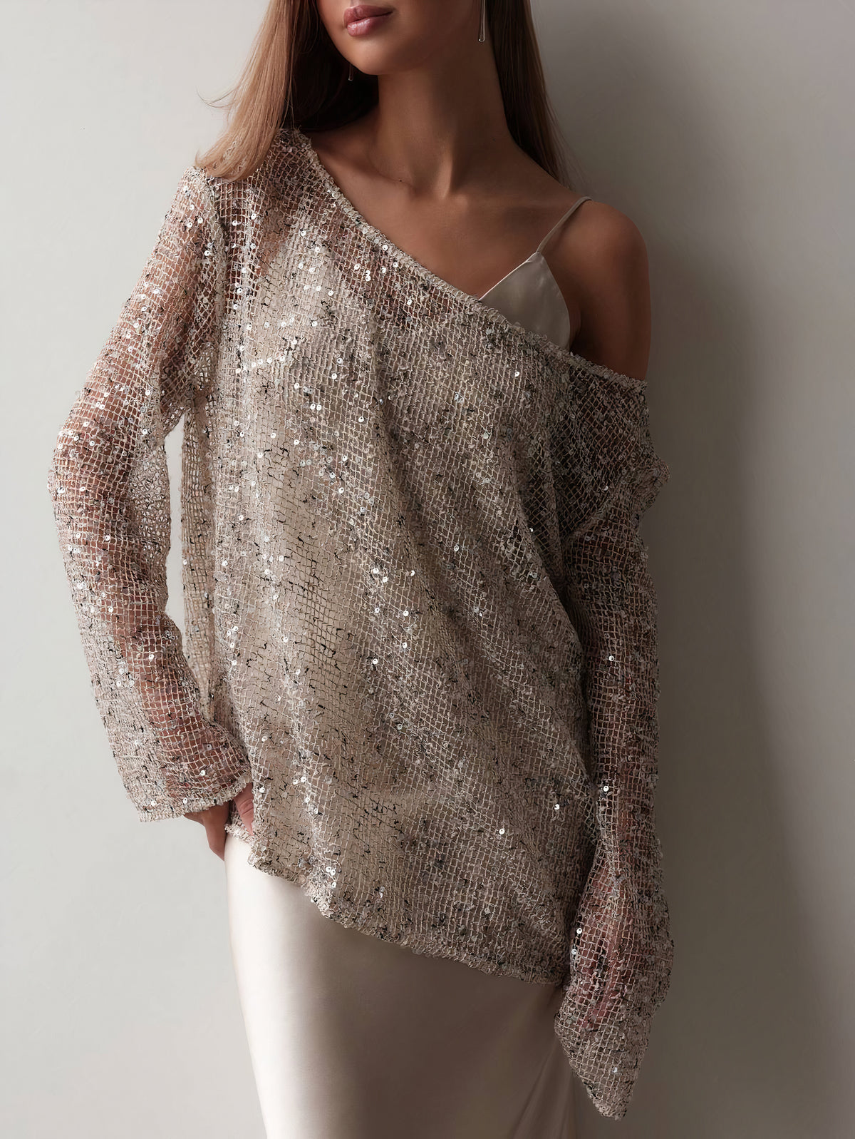 Blouse scintillante à sequins