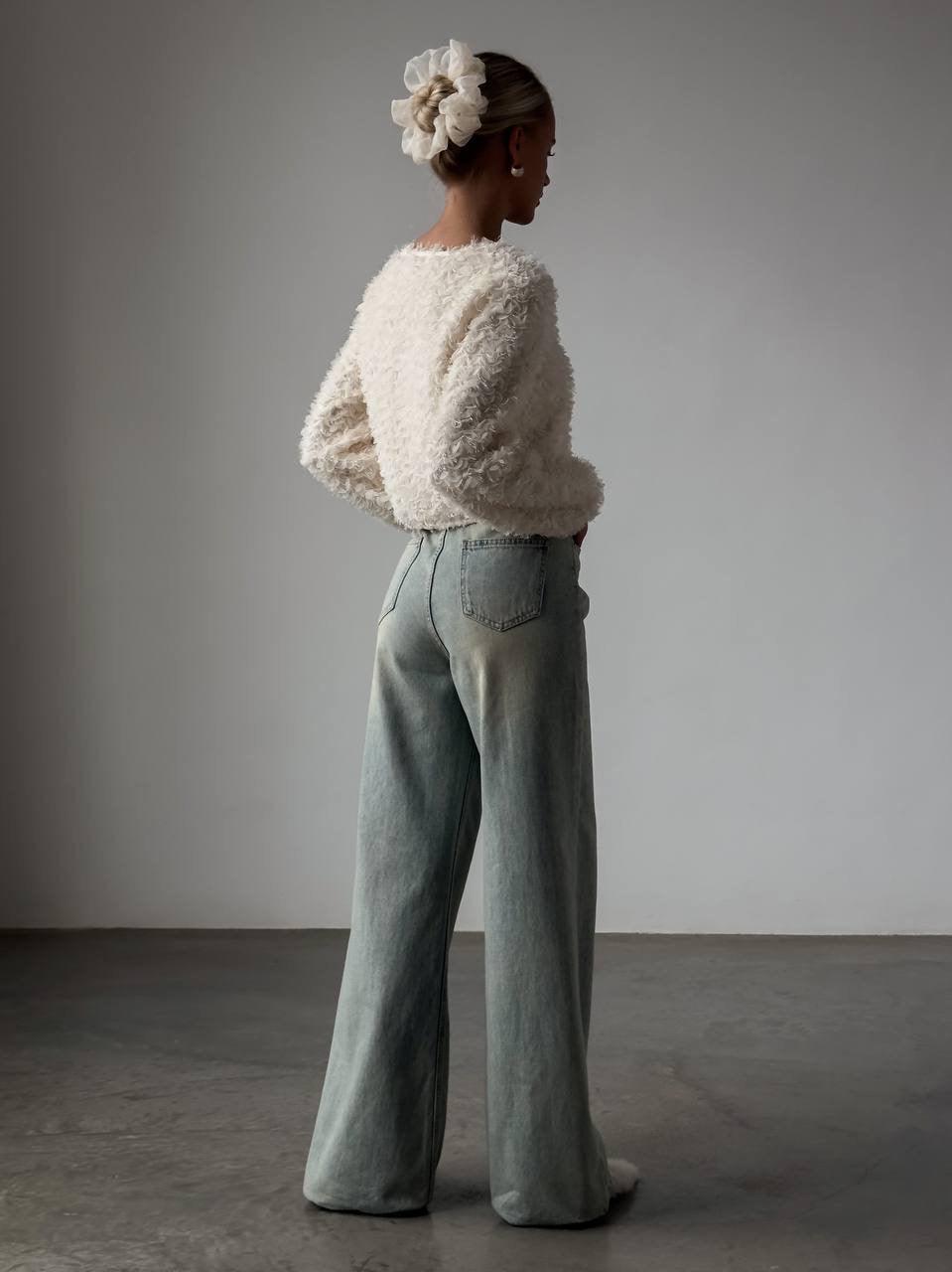 Wide Leg Vintage Denim Jeans - Maelle Paris