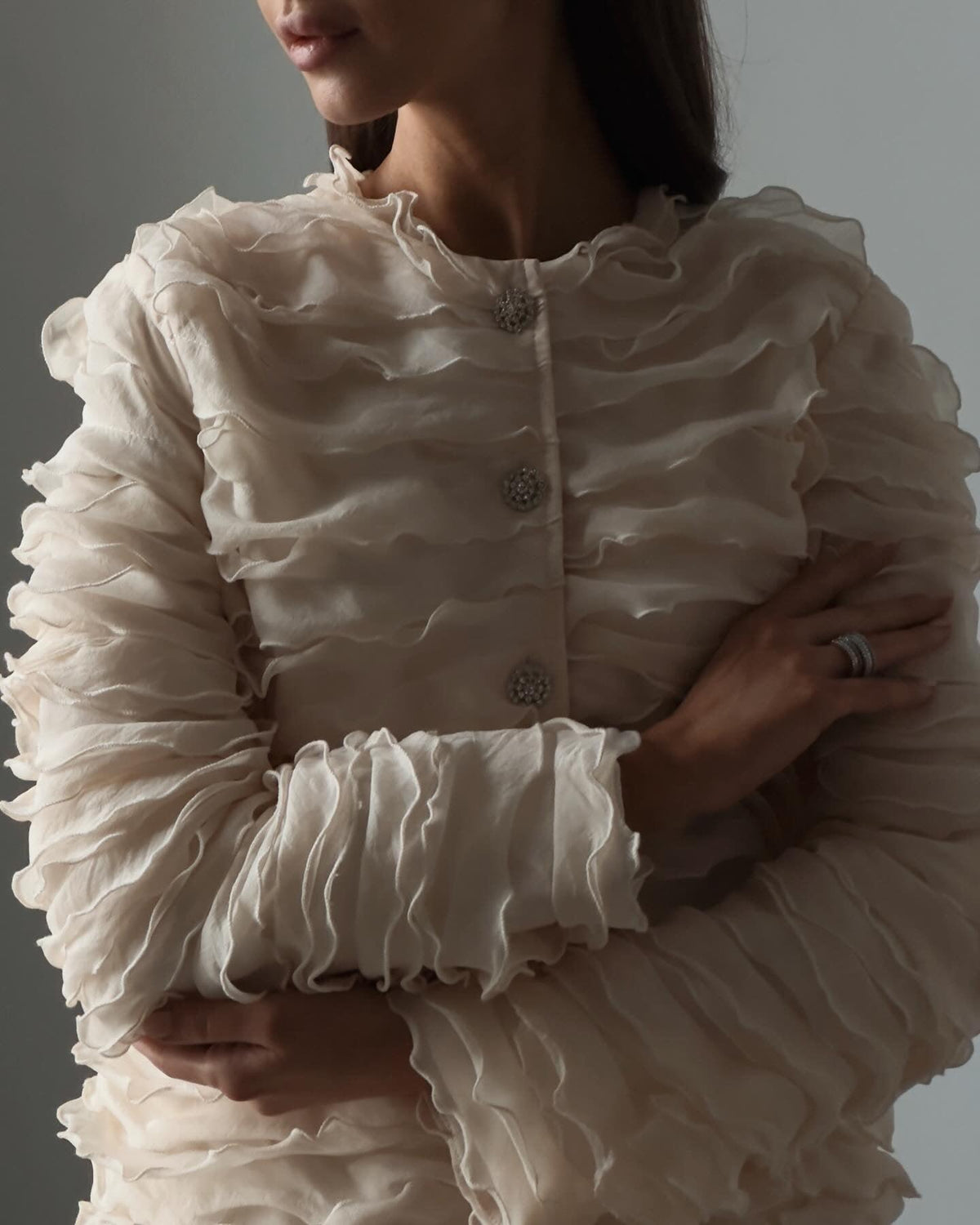 Elegant Ruched Jacket - Maelle Paris