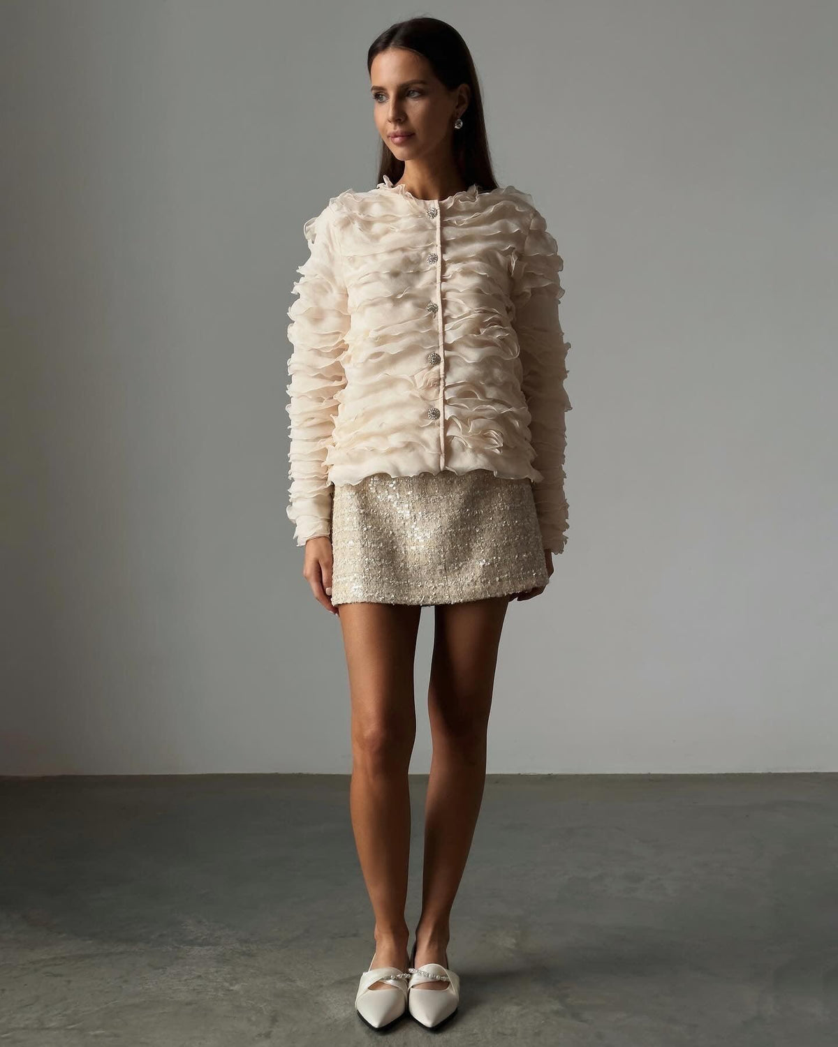 Elegant Ruched Jacket - Maelle Paris