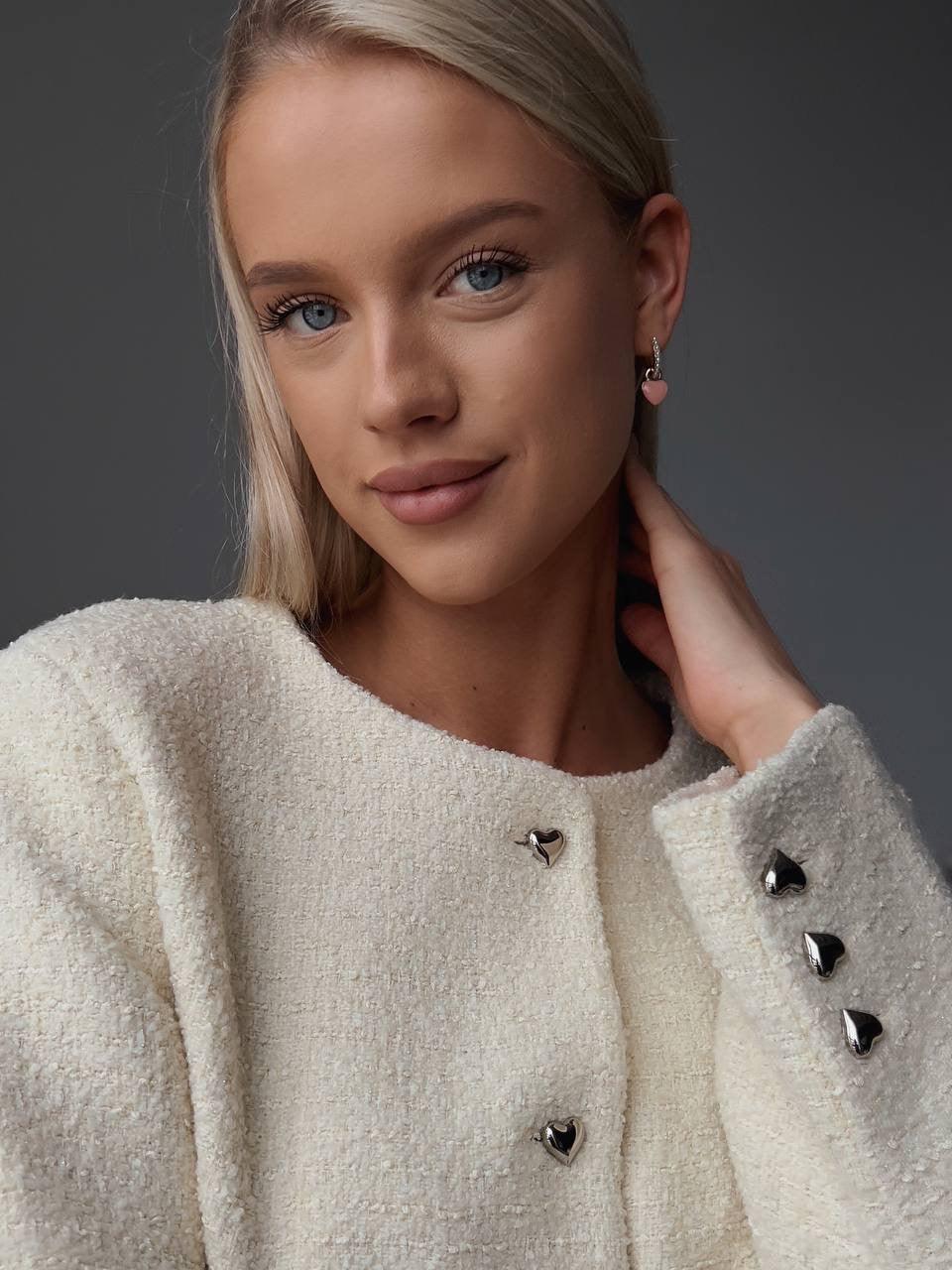 Elegant Tweed Jacket - Maelle Paris