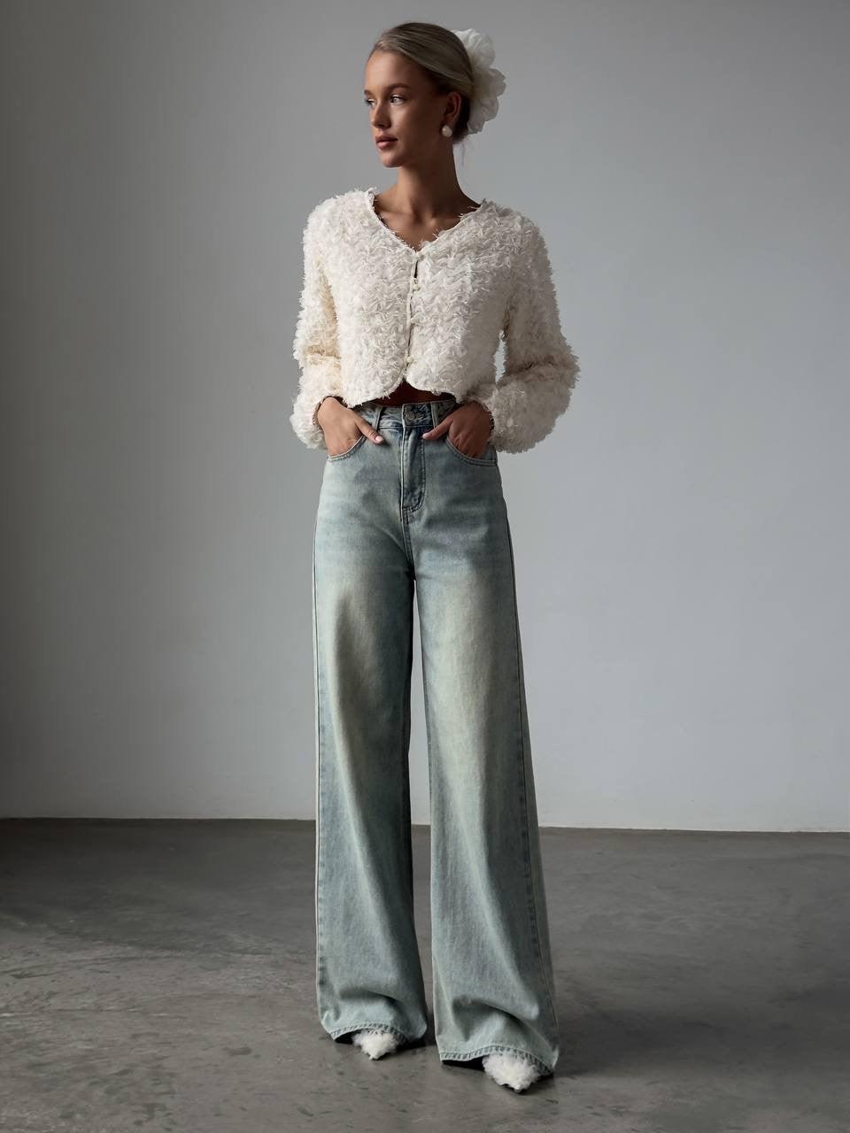 Elegant Fluffy Crop Jacket - Maelle Paris