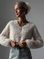 Elegant Fluffy Crop Jacket - Maelle Paris