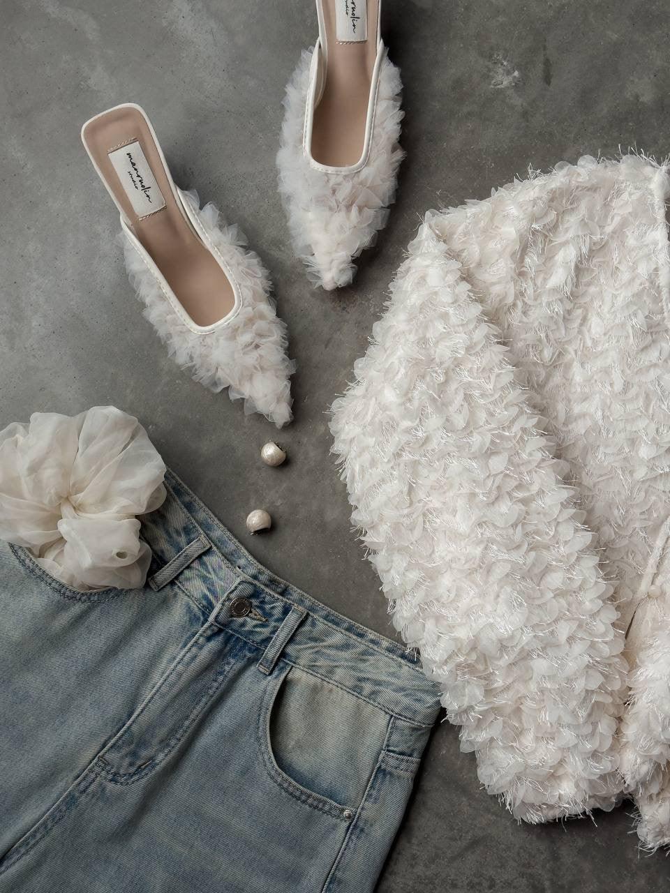 Elegant Fluffy Crop Jacket - Maelle Paris