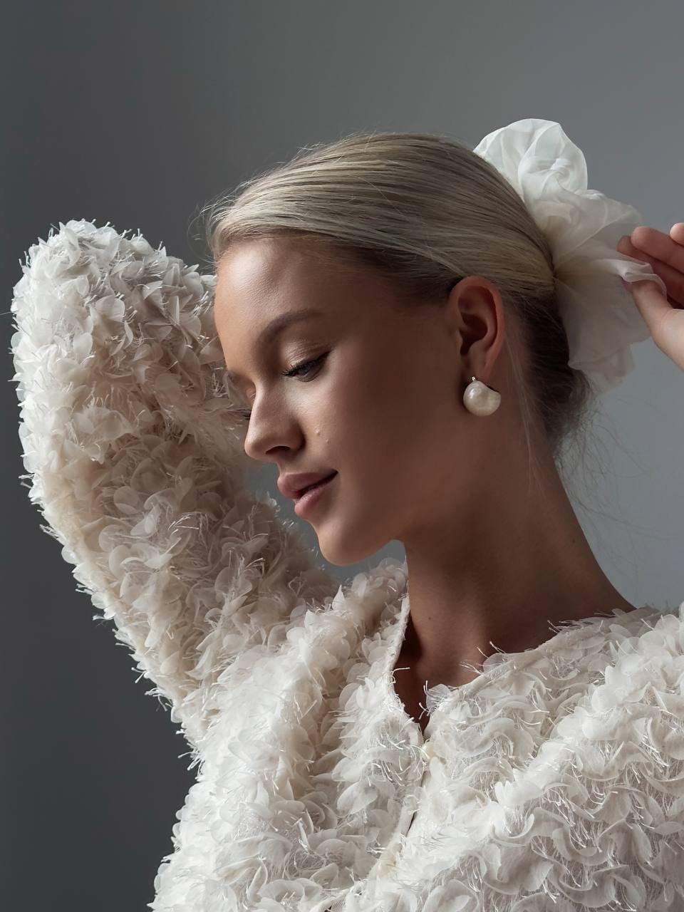 Elegant Fluffy Crop Jacket - Maelle Paris
