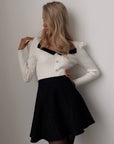 Strukturierter schwarzer Hosenrock