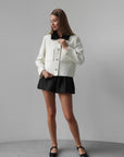 Shorts neri in raso