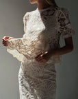 Elegant Lace Midi Suit - Maelle Paris