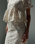 Elegant Lace Midi Suit - Maelle Paris