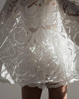 Elegant White Lace Suit - Maelle Paris