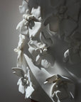 White Mini Suit with Floral Details - Maelle Paris