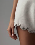 Elegant Beige Short Suit - Maelle Paris