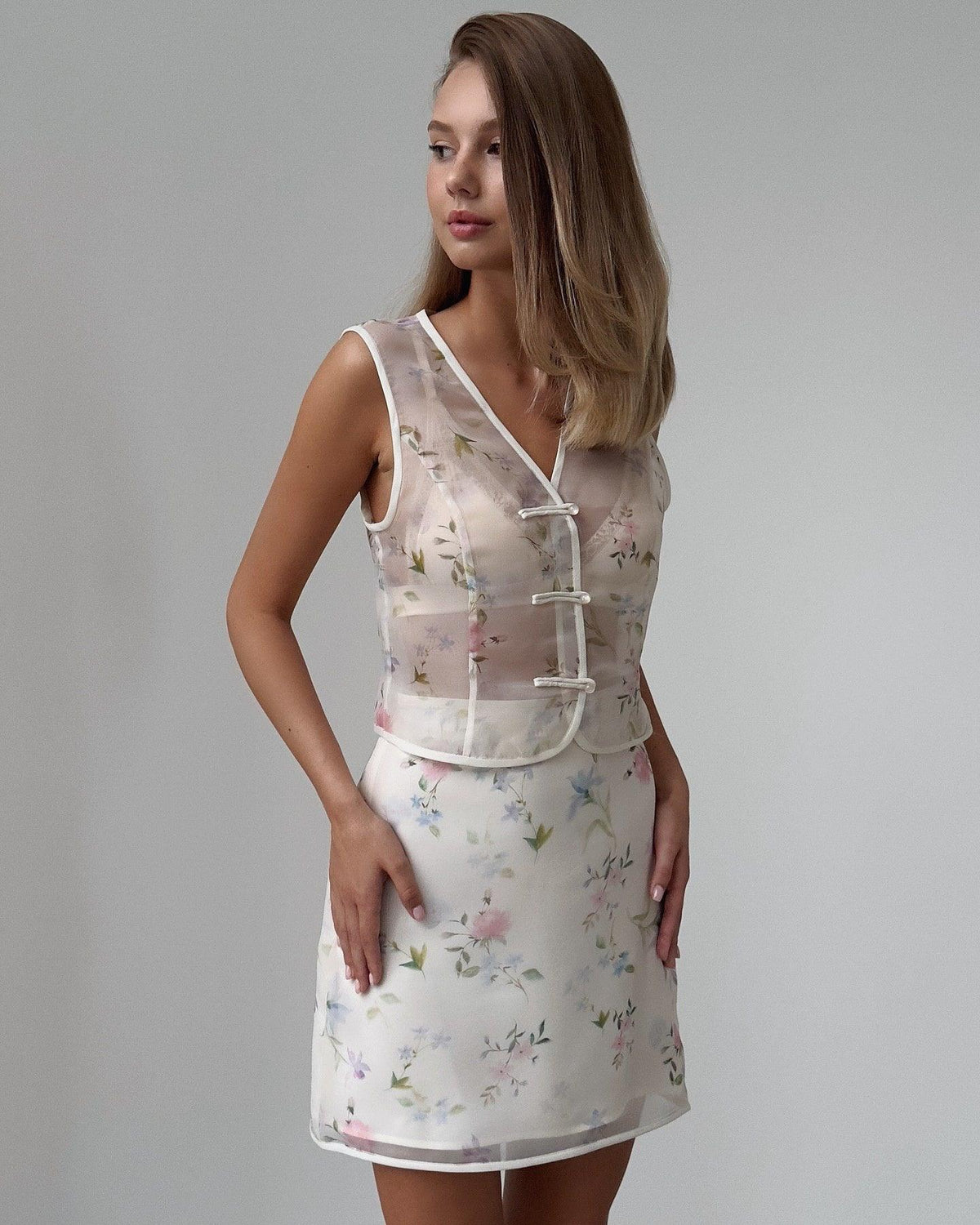 Floral Sheer Suit - Maelle Paris