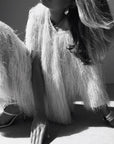 Elegant Feathered Suit - Maelle Paris