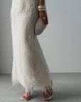 Elegant Feathered Suit - Maelle Paris