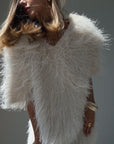 Elegant Feathered Suit - Maelle Paris
