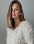 Elegant Feathered Suit - Maelle Paris