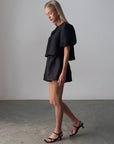 Elegant Black Two-Piece Suit - Maelle Paris