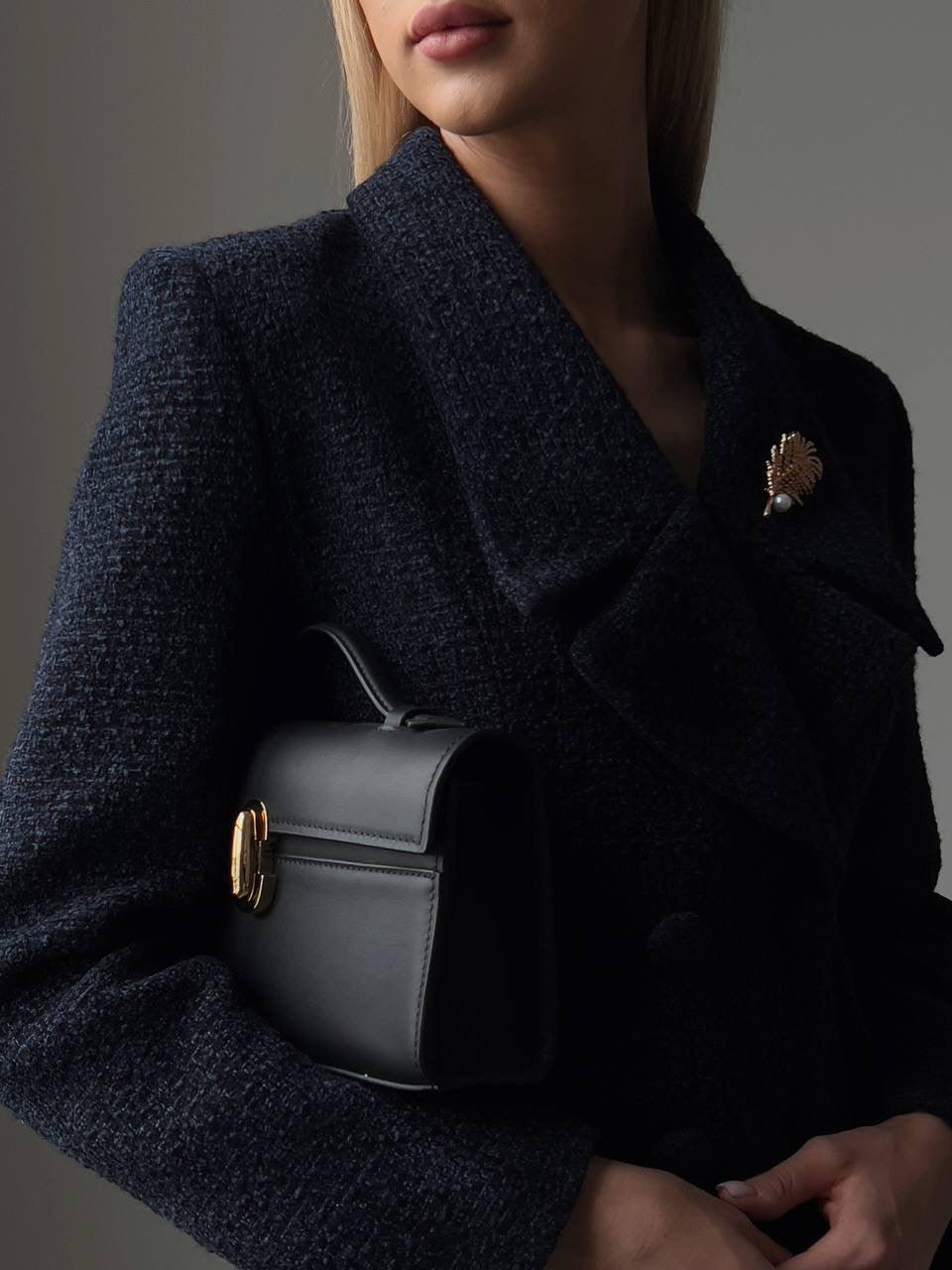 Elegant Dark Blue Suit Dress - Maelle Paris
