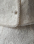Completo elegante in pizzo bianco