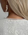 Completo elegante in pizzo bianco