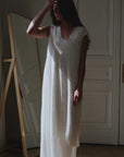Elegantes weißes Maxikleid
