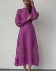 Splendido abito in pizzo viola
